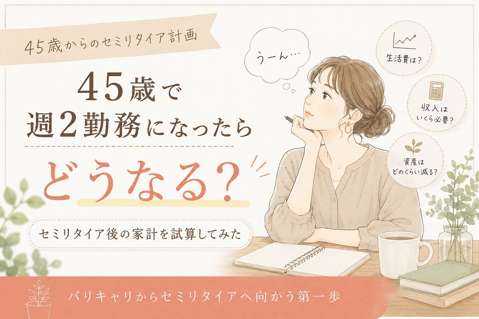 45歳で週2勤務になった時の家計試算2