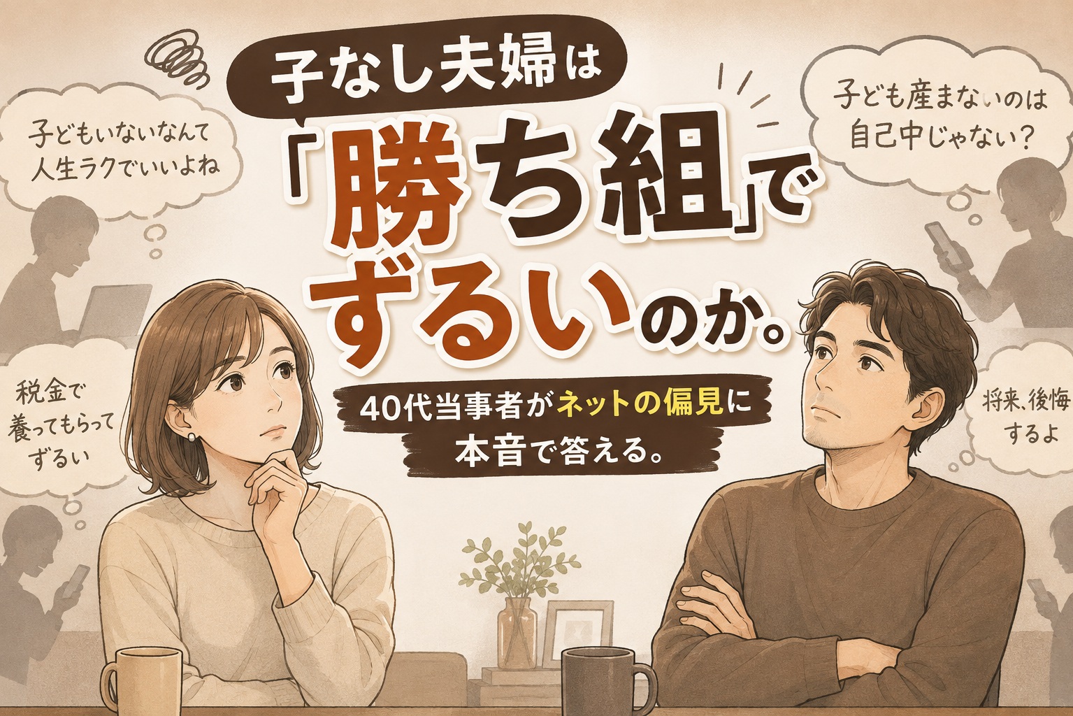 子なし夫婦は勝ち組でずるいのか？